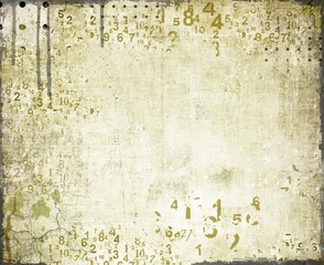 Grunge abstract background with numbers