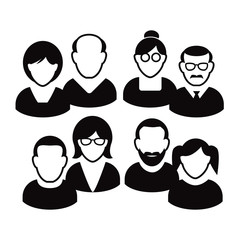 Set icons of people. Vector Illustration of Family