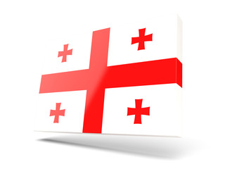 Square icon with flag of georgia