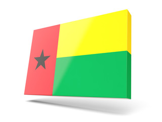 Square icon with flag of guinea bissau