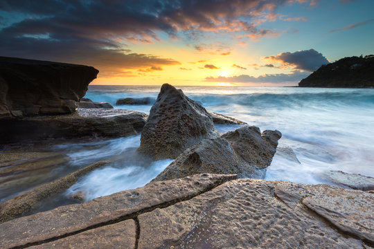 Beautiful sunrise seascape