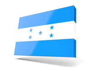 Square icon with flag of honduras