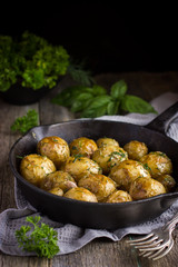 Oven Baked potatoes with herbs