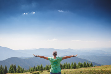 woman standing on top