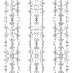 Obraz premium Vector seamless pattern of elegant flourishes