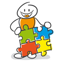 Strichmännchen Serie Pumpy / Puzzle