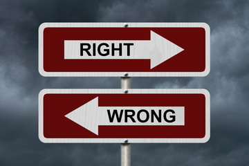 Right versus Wrong