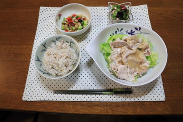 Dinner of one day.
