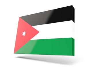 Square icon with flag of jordan