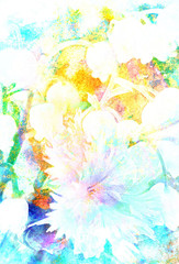 Beautiful miscellaneous flower, Watercolor painting, pc collage - 87517606
