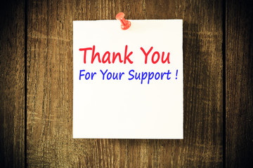 Thank you for your support !