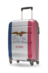 Suitcase with US state flag on it - Iowa