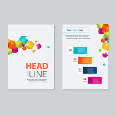 Vector brochure template design.  Abstract Backgrounds,Flat Info