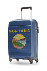 Suitcase with US state flag on it - Montana
