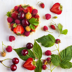 Tart with fresh summer berries.tif