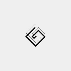 Letter G icon or logo design template elements. Vector black and