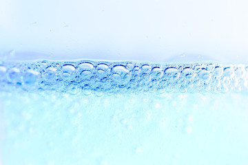 Blue Bubble Closeup background texture Side view