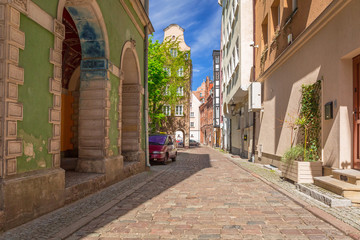 Architecture of the old town in Gdansk, Poland