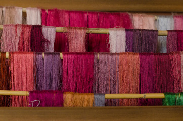 Raw silk thread background