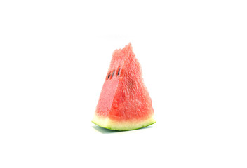 Slice of watermelon isolated on white background