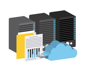 Obraz premium data storage center