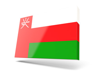Square icon with flag of oman
