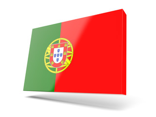 Square icon with flag of portugal