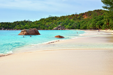 Seychelles islands, Praslin, Anse Lazio
