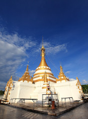 Fototapeta premium Wat Jong Klang Pagoda in Mae Hong Son, Thailand