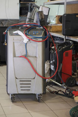 Tula, Russia, June, 5, 2015: Cars in a dealer repair station in Tula, Russia
