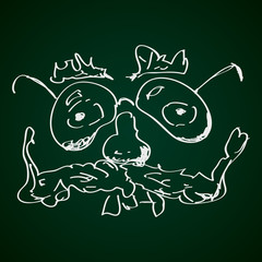 Simple doodle of a funny face