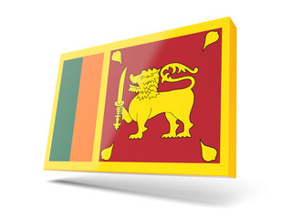Square icon with flag of sri lanka