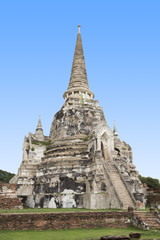 Fototapeta na wymiar Old Chedi at Phra Sri Sanphet Temple, Ayutthaya, Thailand