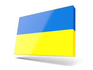 Square icon with flag of ukraine