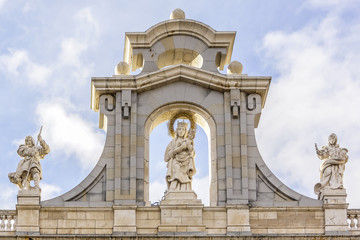 Santa Maria la Real de La Almudena cathedral in Madrid, Spain.