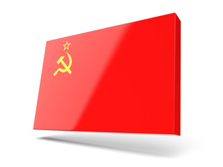Square icon with flag of ussr