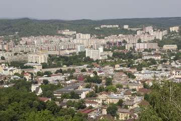 Fototapeta na wymiar Multi-storey houses in Lviv