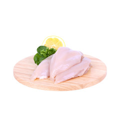 Raw uncooked chicken fillet
