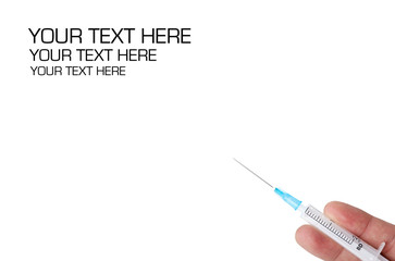 Syringe in hand