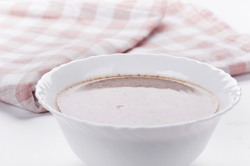 Mushrooms cream soup with agaric