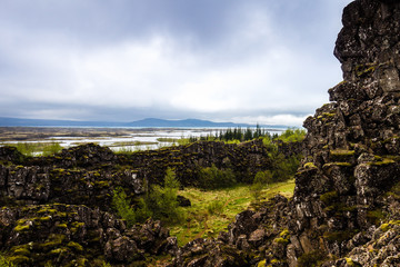 Karge Felslandschaft Island
