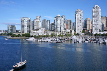 Fototapeta na wymiar Vancouver waterfront marina