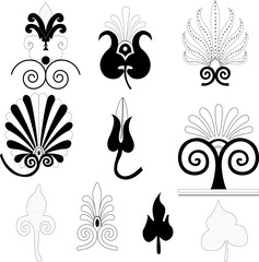 the buds vector for ornaments and bouquets 