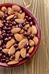 chocolate and almond nuts