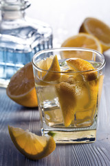 drink with lemon and ice