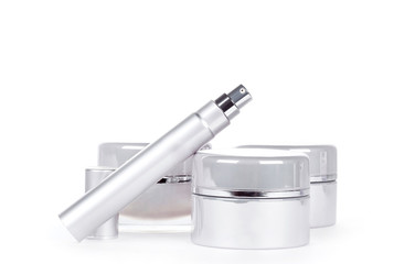 Collection of skincare spa products