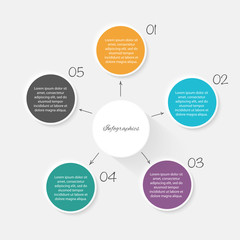 Vector colorful info graphics for your business presentations.