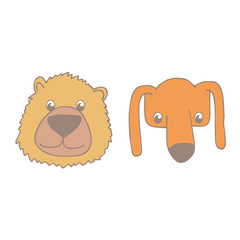 cartoon bear and dog