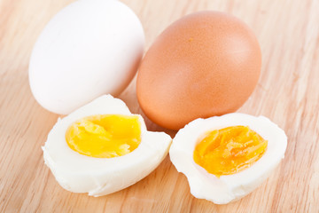 Eggs on table