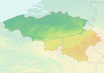 Karte von Belgien ohne Beschriftung